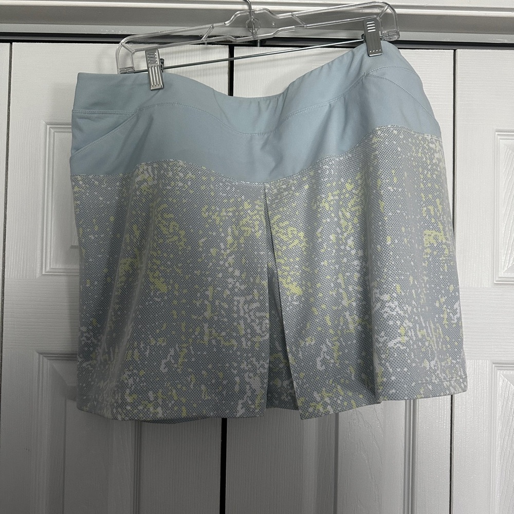 Adidas Light Blue and Yellow Women's Golf Skort